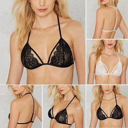 EFINNY Sexy Women Floral Lace Bra Push Up Lingerie Sheer