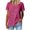 Hot Pink, variant on Women's Sequin Blouse Short Sleeve Crewneck Solid Pullover Lounge Top for Party Hot Pink L
