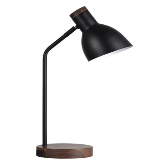 Better Homes & Gardens, 18" Modern Black Finish Desk Lamp