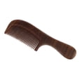 thumbnail image 1 of Peine de madera hecho a mano para no estático de madera de sándalo con finos Zulema Peine de masaje de cuero cabelludo, 1 of 7