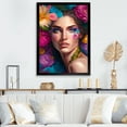 thumbnail image 2 of Designart Floral Sensual Woman Portrait V Framed Wall Art, 2 of 5