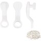 thumbnail image 1 of Ganchos deslizantes para riel de cortina, gancho deslizante de plástico blanco para tratamiento de ventanas y cortinas, 50 Uds., 1 of 5