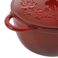 thumbnail image 2 of The Pioneer Woman Timeless Beauty Enamel-on-Cast Iron 6-Quart Dutch Oven, Red, 2 of 6