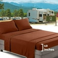 thumbnail image 2 of Nestl RV/Short Queen Bed Sheets Set Bedding Sheets Set for Campers, 6-Piece Bed Set, Deep Pockets Fitted Sheet, 100% Luxury Soft Microfiber 2 Bonus Pillowcases, Rust Orange, 2 of 5