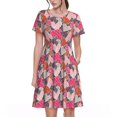 thumbnail image 1 of Balery Hearts for Valentines day Vestidos sueltos de manga corta para mujer, vestidos de verano 2025, vestidos casuales de corte A con vuelo., 1 of 6