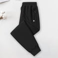 thumbnail image 3 of Pantalones de chándal deportivos para hombre, pantalón informal con cordón, cintura elástica, suave y cálido, con bolsillos y cremallera, sueltos, primavera y otoño, 3 of 5