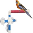 thumbnail image 2 of Portable Bird Shower Perch with Suction Cups, Window and Wall Standing Bracket for Parrots and Parakeets, Bathing Accessory for Small Birds Stand, 2 of 8