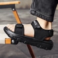 thumbnail image 6 of Gyujnb Boys Open Toe Sport Sandals Adjustable Strap Breathable Casual Outdoor Beach Shoes Flat Heel (Boys),8-9 Years, 6 of 8