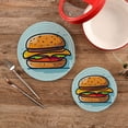 thumbnail image 2 of Coolnut Hamburger Trivets Pot Holders Set of 2 Potholders for Kitchens Pure Cotton Thread Weave Trivets,Hot Pads for Kitchens,Coasters,Placemats,Spoon Rest for Cooking Home Decor, 2 of 7