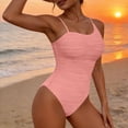 thumbnail image 6 of cocolona Womens One Piece Swimsuit Sumemr Solid Color Slim Tummy Control Bathing Suit Vacation Beach Swimwear, 6 of 6