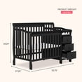 thumbnail image 4 of Dream On Me Jayden 4-in-1 Convertible Crib with Changer Black, 4 of 10