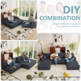 thumbnail image 4 of ODUWA Modular 124" U-Shaped Boneless Sofa, Premium Corduroy Deep Seat Cloud Couch with Wide Armrests, No Assembly, 4 of 9
