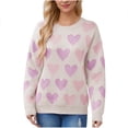 thumbnail image 1 of JMYHOAM Chandails pour Femmes Chandails pour Femmes Mode Décontractée Confortable Manches Longues Col Rond Blouse Imprimée Haut Chandail, 1 of 4