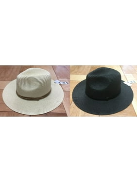 Time and Tru Women's Straw Fedora 2-Pack