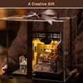 thumbnail image 2 of Kit de casa de muñecas en miniatura Rolife Coffee Shop con luces LED, 2 of 7