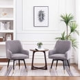 thumbnail image 4 of Andeworld Swivel Chairs Set of 2 Modern Upholstered Dining Chairs Arm Chair Living Room Accent Chairs Office Club Guest Gray, 4 of 7