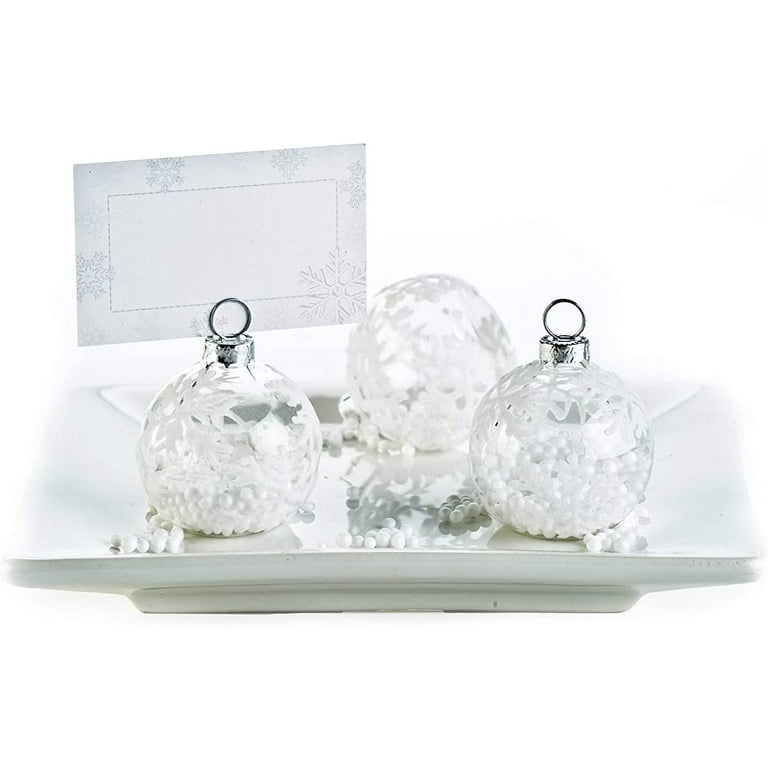 Glass Snow Globe Plce Cards Glass Snow Globe Plce Cards