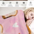 thumbnail image 3 of JEUXUS Throw Blanket,Cute Funny Bread Pattern Flannel Soft Cozy Fluffy Throw Blankets and Warm Throws for Adults in Couch Sofa Bed, 3 of 6