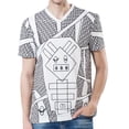 thumbnail image 3 of Camiseta de Geométrica Perro Gráfico Hombres Cuello en de - L se describe Yinane hombres camiseta moda, 3 of 8