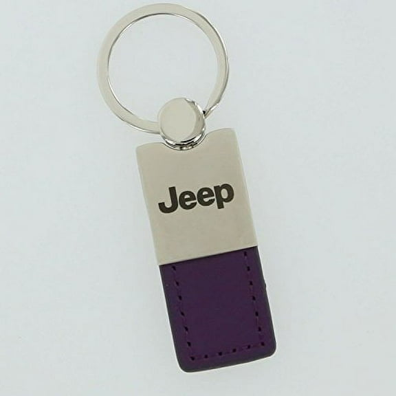 Jeep Keychain & Keyring - Duo Premium Purple Leather