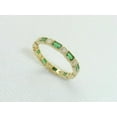 thumbnail image 3 of Thin Green Emerald Baguette Eternity Band, Sterling Silver, Dainty Wedding Band Baguette Eternity Band Emerald and diamond Eternity Ring, 3 of 3