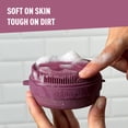 thumbnail image 3 of Handso 4-Piece Skincare Bath Set, Purple Plum Body Cleanser with 2 Vegan Bar Soaps and Magnetic holder, 3 of 10