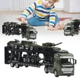 thumbnail image 1 of Model With 6 Mini Tanks Model 1:48 Scale Diecast Alloy Detachable Pull Back Toy Green Simulation Vehicle Container Truck Toy Kids Toy Gift, 1 of 9