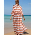 thumbnail image 3 of Womens Bikini Cover Ups Floral Printed Beach Casual Dress Coverup Plus Size Swimsuits Long Kimono Cardigans Alsol Lamesa, 3 of 6