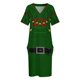 thumbnail image 3 of Disfraz de elfo navideño para mujer, vestido largo con bolsillo, vestido de fiesta elegante y lujoso, vestido de noche., 3 of 6