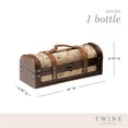 thumbnail image 4 of Twine Old World Wine Gift Box, 1-Bottle Wooden Wine Box, Wedding Gifts, 4 of 6