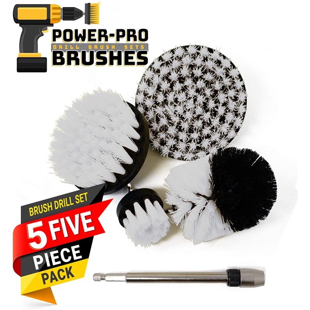 Drill Brush Set Drill Scrubber Attachments. Tile, Grout Power Brush