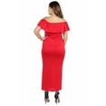 thumbnail image 3 of Plus Size Off the Shoulder Ruffle Maxi Dress, 3 of 4