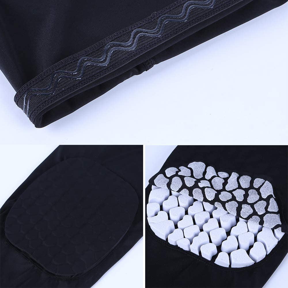 Volleyball Football Size S M L XL White & Black Contact Sports and Gift for Daughter Son Boyfriend Girlfriend 2 Pcs Heart-Shaped Sleeves Sports Knee Pads Compression Leg Sleeve for Basketball 