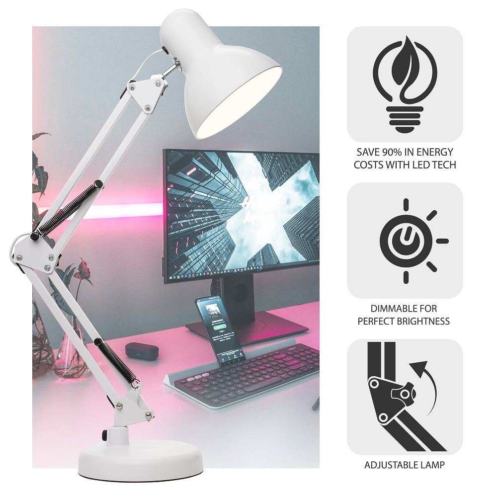 Newhouse Lighting LED Architect Desk Lamp with Dimming - White