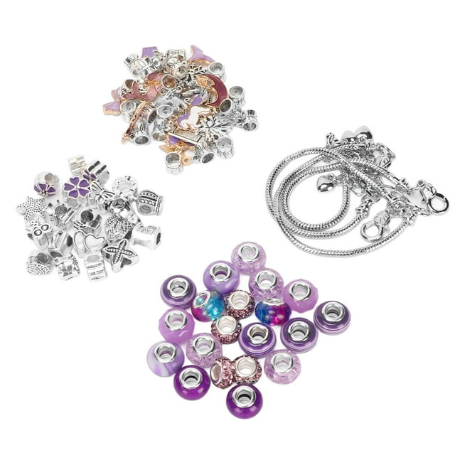 Jewelry Making Kit, DIY Charm Bracelet Making Kit With Jewelry Beads For Girls Age 8-12