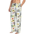 thumbnail image 6 of Logiee New York Print Pajama Pants for Men,Men’s Pajama Bottoms,Mens PJ Pants with Pockets & Button Fly-Small, 6 of 6