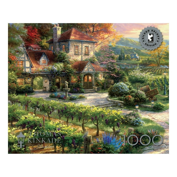 Ceaco 1000-Piece Silver Select Wine Country Living Interlocking Jigsaw Puzzle for Adults Ages 14 