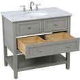 thumbnail image 3 of Elegant Decor Metropolis 36" Single Marble Top Bathroom Vanity in Gray, 3 of 14