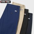 thumbnail image 2 of Pantalones casuales finos de algodón de corte regular para hombre, pantalones caqui elásticos de moda para negocios, ropa para hombre, primavera y verano de 2024, 2 of 5