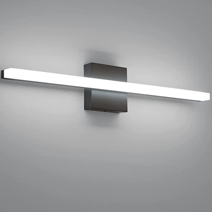 Combuh Bathroom Light Fixtures Dimmable Black Vanity Lights 24 Inch 14W