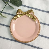 MLINS Round Food Serving Tray Party Platters Serving Dessert 11.30X10.30X2.00CM Pink