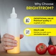 thumbnail image 5 of BRIGHTFROM Condiment Squeeze Bottles, 12 OZ Empty Squirt Bottle with Twist Top Cap, Leak Proof - Great for Ketchup, Mustard, Syrup, Sauces, Dressing, Oil, Arts and Crafts, BPA FREE Plastic - 2 PACK, 5 of 8