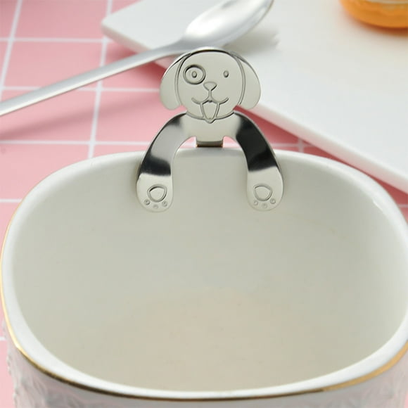 Vaidha Cute Dog Spoon Long Handle Spoons Flatware Coffee Drinking Tools Kitchen Gadget