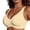 Beige, variant on Women's No Underwire Invisible Bra Adjustable Wide Straps Smooth Molded Cups Seamless Bras 2-Hook Back Closure Soft Daily Bralette Brown L