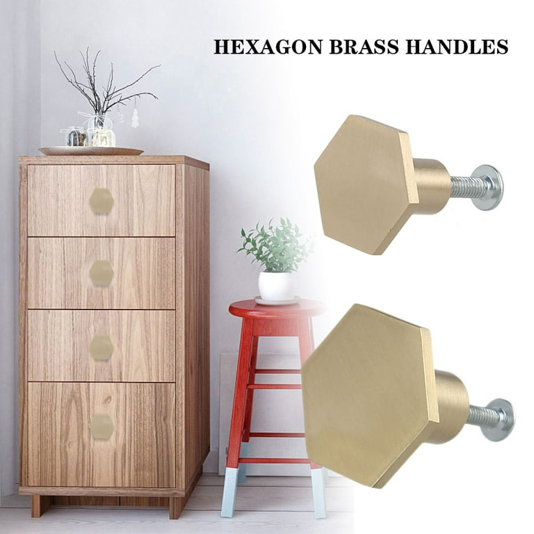 Buy Brushed Brass Cupboard Handles & Knobs Kitchen Minimal