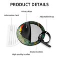 thumbnail image 4 of Toucan Set of 2pcs PU Leather Round Suitcase Tags with Privacy Cover and Name ID Tag - Ideal for Travel Luggage, Handbags, Backpacks, School Bags, 4 of 6