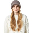 thumbnail image 4 of Womens Winter Hat Warm Knit Hat Slouchy Beanie Cap with Brim, Fleece Lined Ear Protection Beret Hat Newsboy Cap, Winter Gifts Outdoor Daily Adjustable 21.7 - 23.6 Inch, 4 of 7