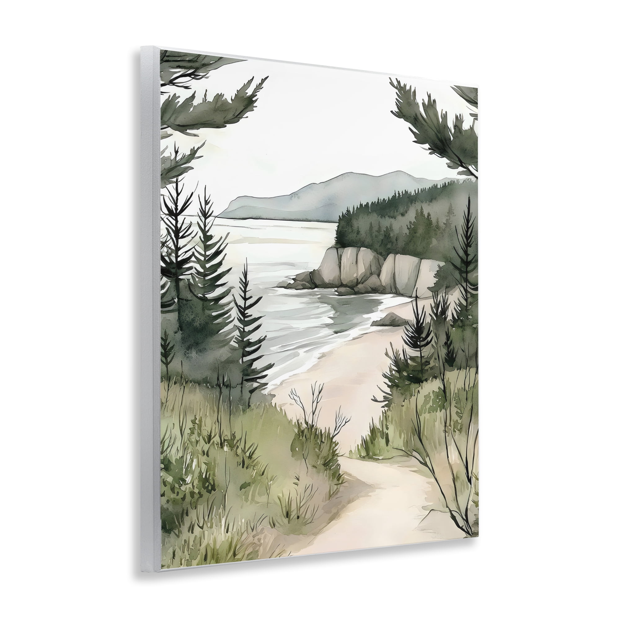 Stupell Industries Coastal Calm Winding Path Wall Plaque Art, design by Riley B