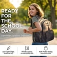 thumbnail image 6 of DISNIMO Deer Cross Print 17 Inch Sturdy Wear-Resistant Kids School Backpack, Adjustable Padded Straps Lightweight Book Bag for Boys Girls Daily School Use, 6 of 7