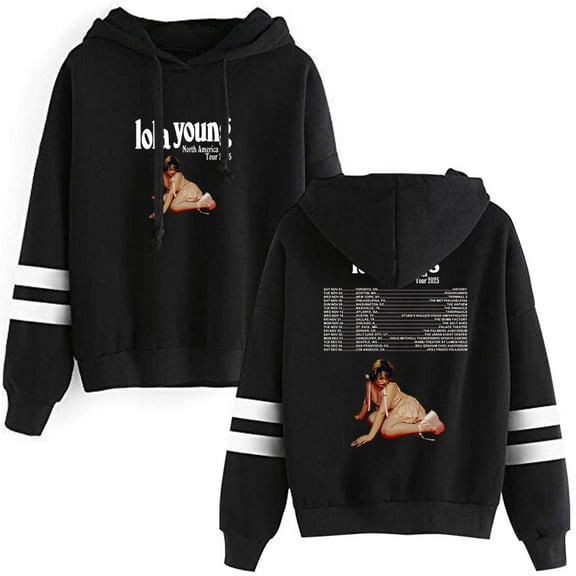 Lola Young North America Tour 2025 Pullover Hoodie Casual Long Sleeve Pocketless Unisex Sweatshirt